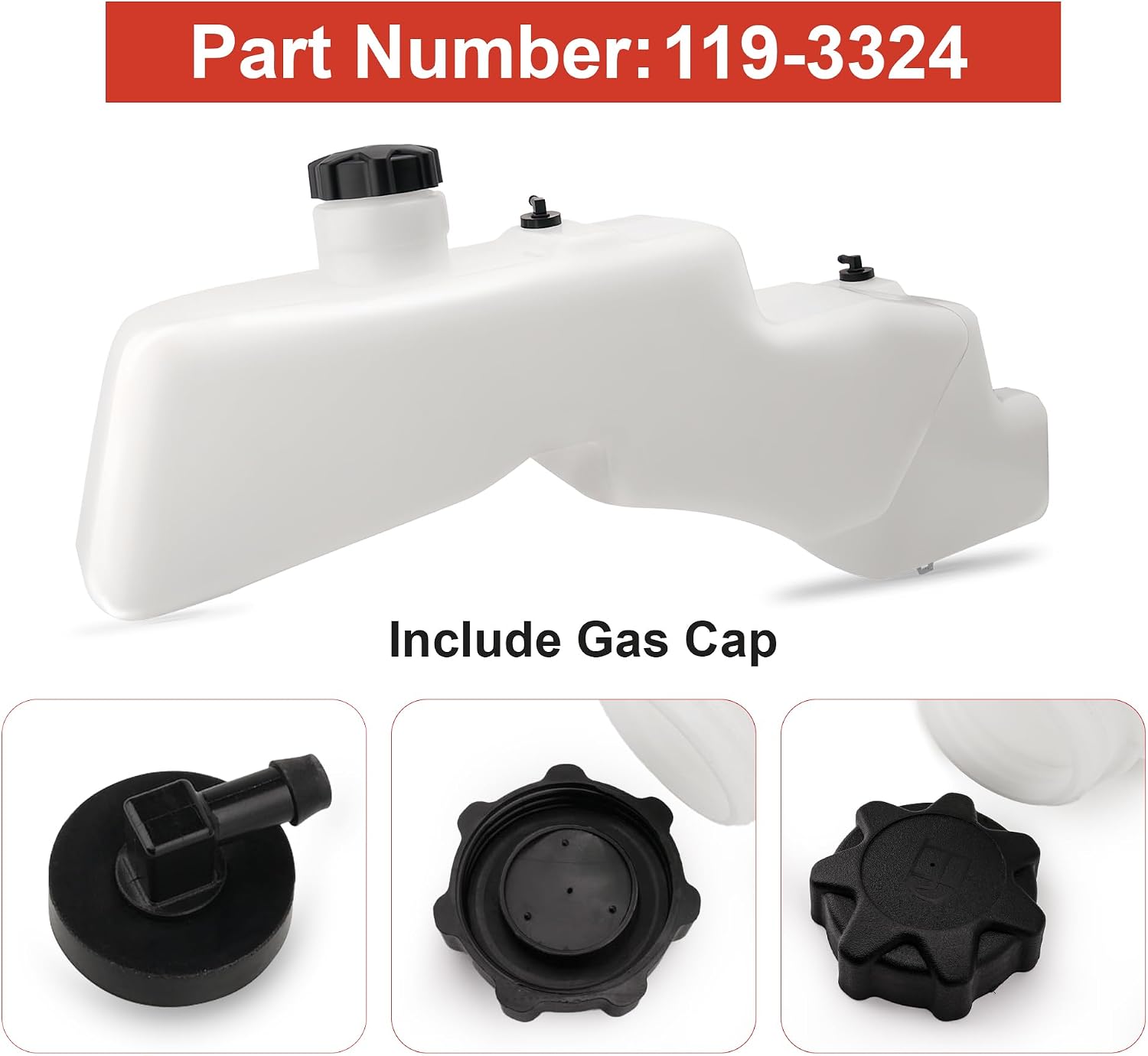 Fuel Tank Asm Part # 119-3324 Compatible with Quest E S Series, Toro TimeCutter MX, TimeCutter SS, TimeCutter SX, TimeCutter ZS Series