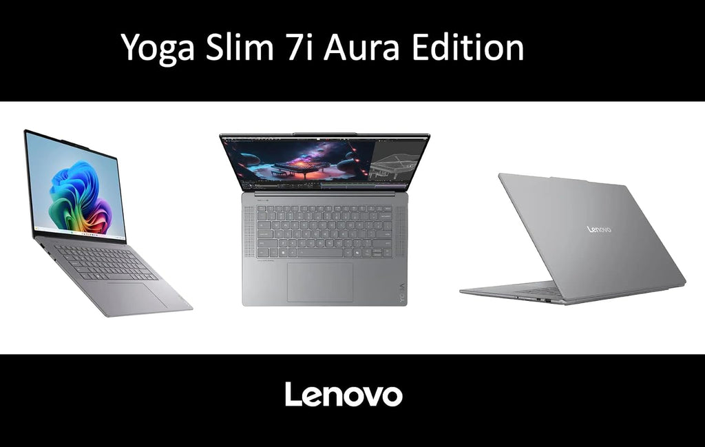 Lenovo Yoga Slim 7i Aura Edition Copilot + Laptop 15.3' Touchscreen IPS 2.8K Display (Intel Ultra 7-258V, 32GB LPDDR5X, 2TB M.2 PCIe SSD, Intel Arc 140V, Win 11 Home) w/DKZ USB Port Expander