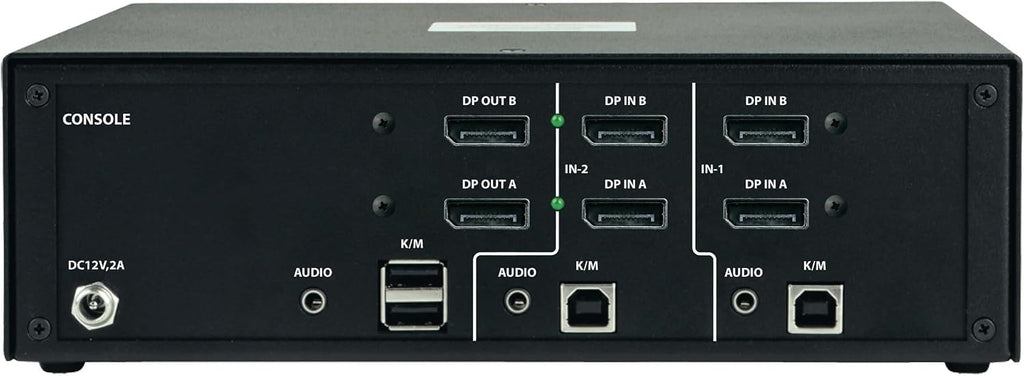 Tripp Lite Secure KVM Switch 2-Port Dual-Monitor DisplayPort 4K NIAP TAA (B002A-DP2A2)