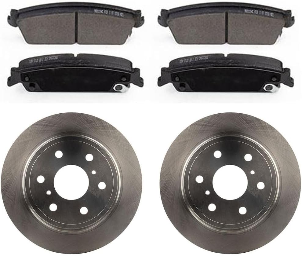 Rear Brake Pads and Rotors Kit, Replacement Brakes Kit for Chevrolet Silverado 1500 4.8L 2007-2013, for Chevy Silverado 1500 5.3L 2007-2013, for Chevrolet Silverado 1500 6.0L 2007-2009