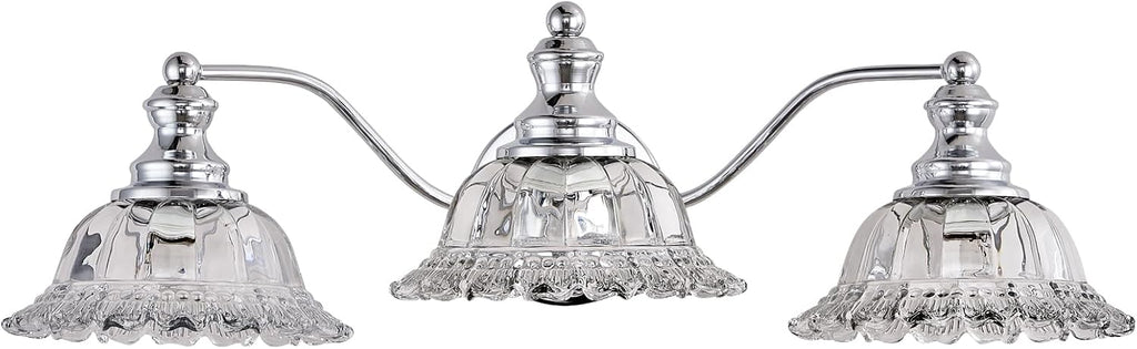 XIEDUN Chrome Vanity Light 3 Light Bathroom Lights Vanity Lights for Bathroom Bathroom Light Fixtures