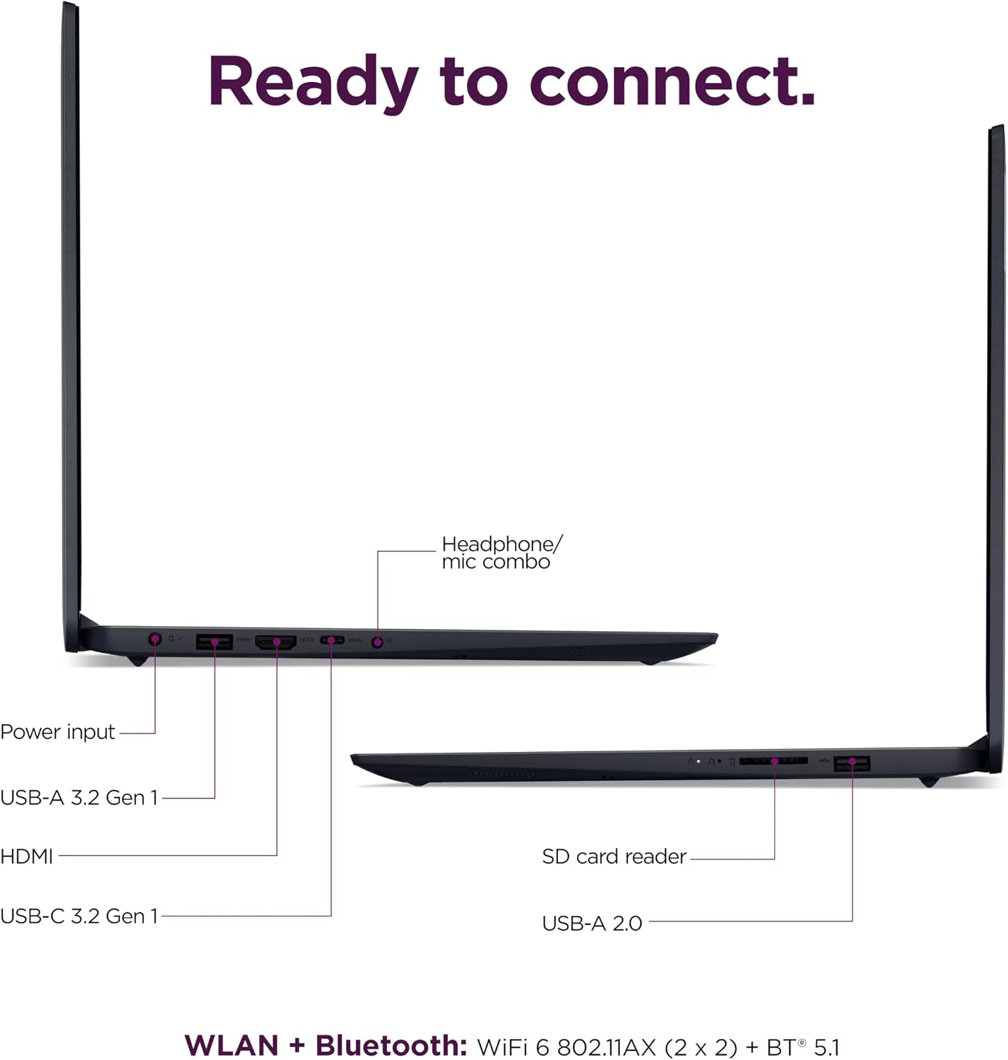 Lenovo IdeaPad 1i Laptop, 15.6' FHD Touchscreen, Intel Core i5-1335U (>i7-1165), 16GB RAM, 1TB SSD, MS Office Lifetime • Copilot AI, 8-in-1 HUB & Mouse, Wi-Fi 6, HDMI, Windows 11, Blue