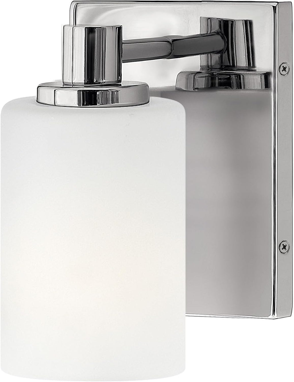 Hinkley Karlie Transitional One Light Bathroom Vanity Fixture, Chrome