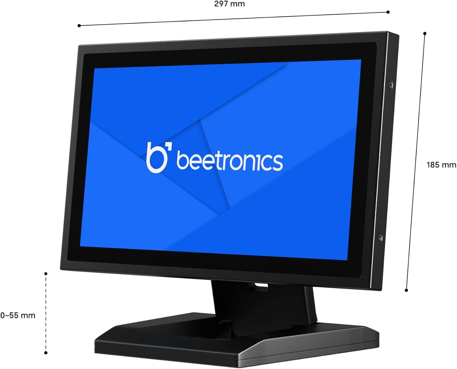 Beetronics 12 Inch Touchscreen Monitor | Full HD 1080p | 12TS7M – Industrial-Grade, Professional 10-Point Multi Touch Display for PC, Mac, Linux – HDMI, DisplayPort, USB-C, VGA Inputs