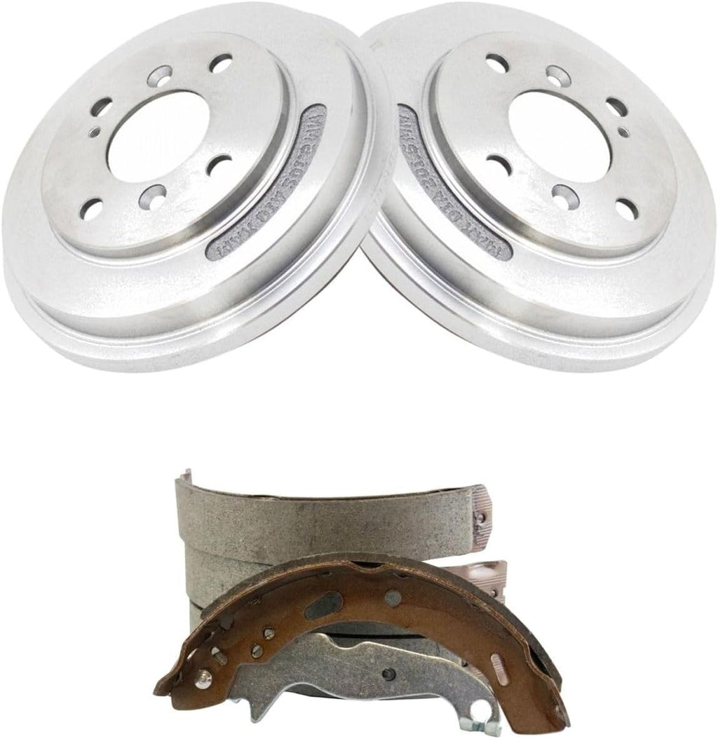 Rear Brake Drum & Shoe Kit 4 Lug for Ford for Fiesta 2011-2016 8V5Z2200A BE8Z2200B 901-12624