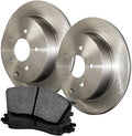 Arrhythmic 4PCs Front Semi-Metallic Brake Pads and Rotors Kit Replacement for Ford Fiesta 1.6L 2001 2003 2004, for Ford Fiesta Ikon 1.6L 2002-2004, for Ford Courier 1.6L 2001-2012