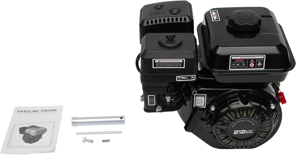 Gas Engine Replacement Fit for Honda GX160, Gas Engine 210cc 4 Stroke 7.5HP Gasoline Engine Pull Start Gas Motor Engine, Go Kart Log Splitter Mini Bike Lawn Mower Generator