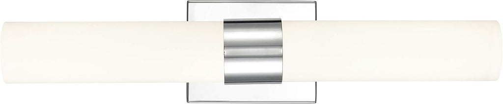 Linea di Liara Perpetua Modern LED Bathroom Vanity Light Bar 22 Inch Chrome Bathroom Light Fixtures Over Mirror and Over Sink, Dimmable White Frosted Glass Shade, UL Listed