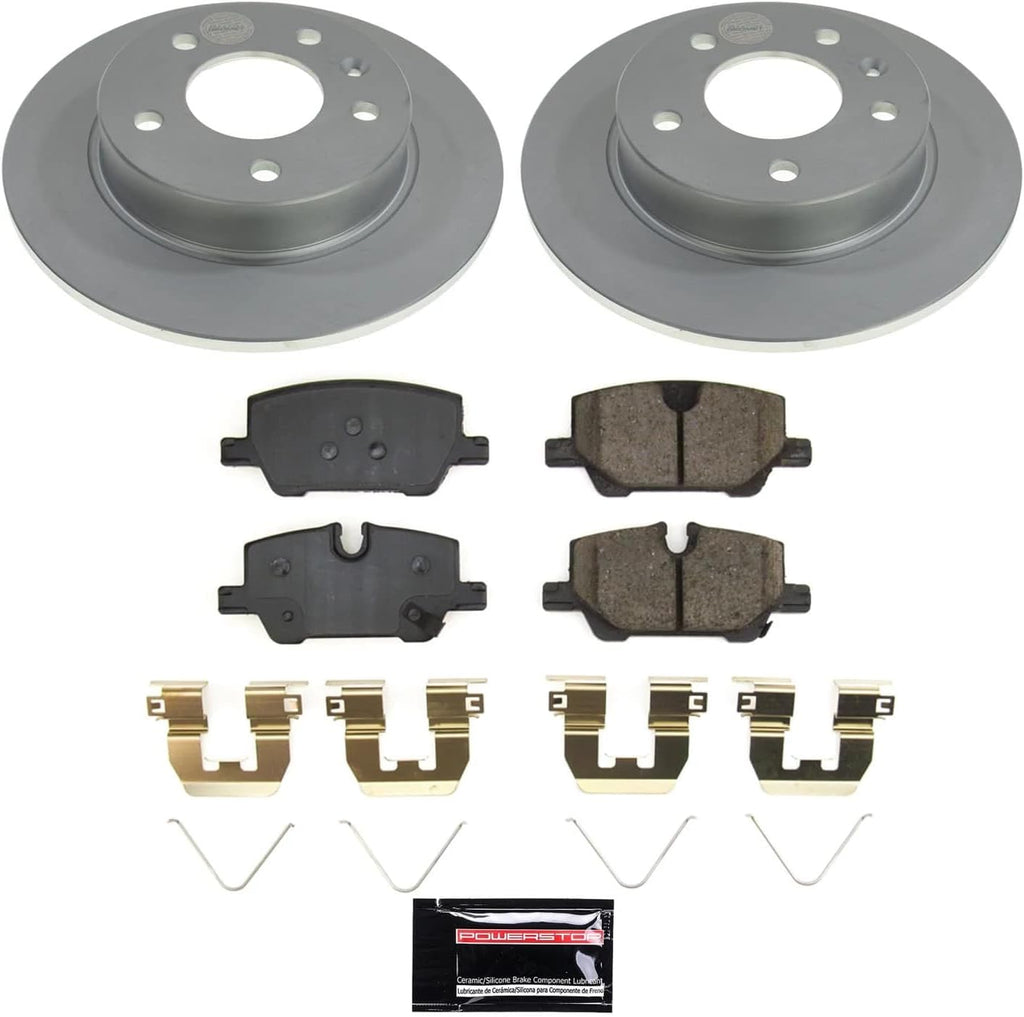 PowerStop Rear Brake Kit for Buick Encore GX 2020-23 | Chevrolet Trailblazer 2021-23 - Fully-Coated Disc Rotors with Z17 Ceramic Brake Pads Replacement, CRK9013