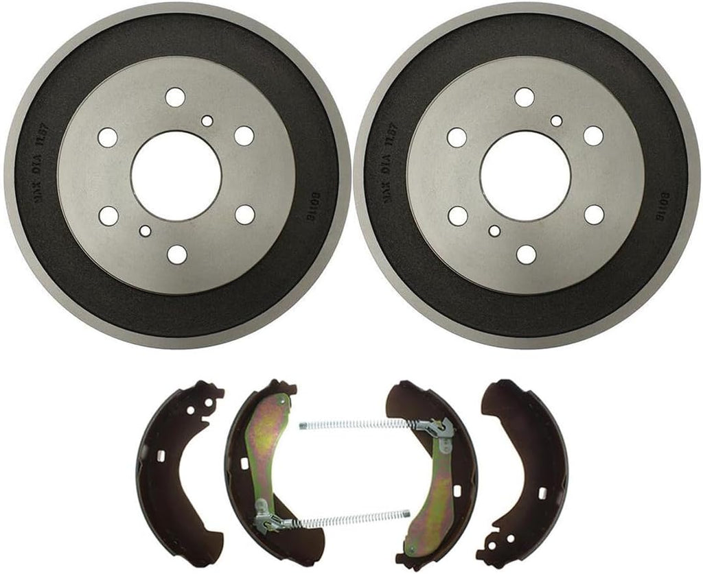4X Rear Replacement Drum Brake Kit Brake Shoes & Brake Drum Fits Chevrolet Silverado 1500 2005-2008 Fits Chevy Silverado 1500 2005-2008 Fits Chevrolet Silverado 1500 Classic 2007-2007