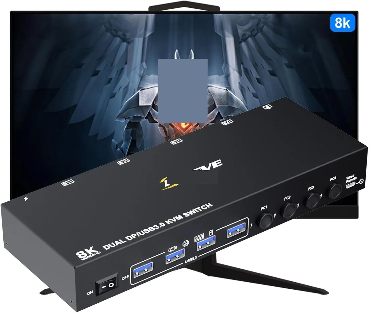 Dual Monitor KVM Switch USB 3.0 Displayport KVM Switch 2 Monitors 3 Computers 3 Computers Share 2 Monitor(302DP UK)