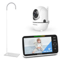 HelloBaby 6'' World First IPS 30H Battery Split-Screen Video Baby Monitor with Camera and Audio, No WiFi, Pan-Tilt-Zoom, VOX, 2-Way Talk, Night Vision, 8 Lullabies, 1000ft, for New Parents/Elderly