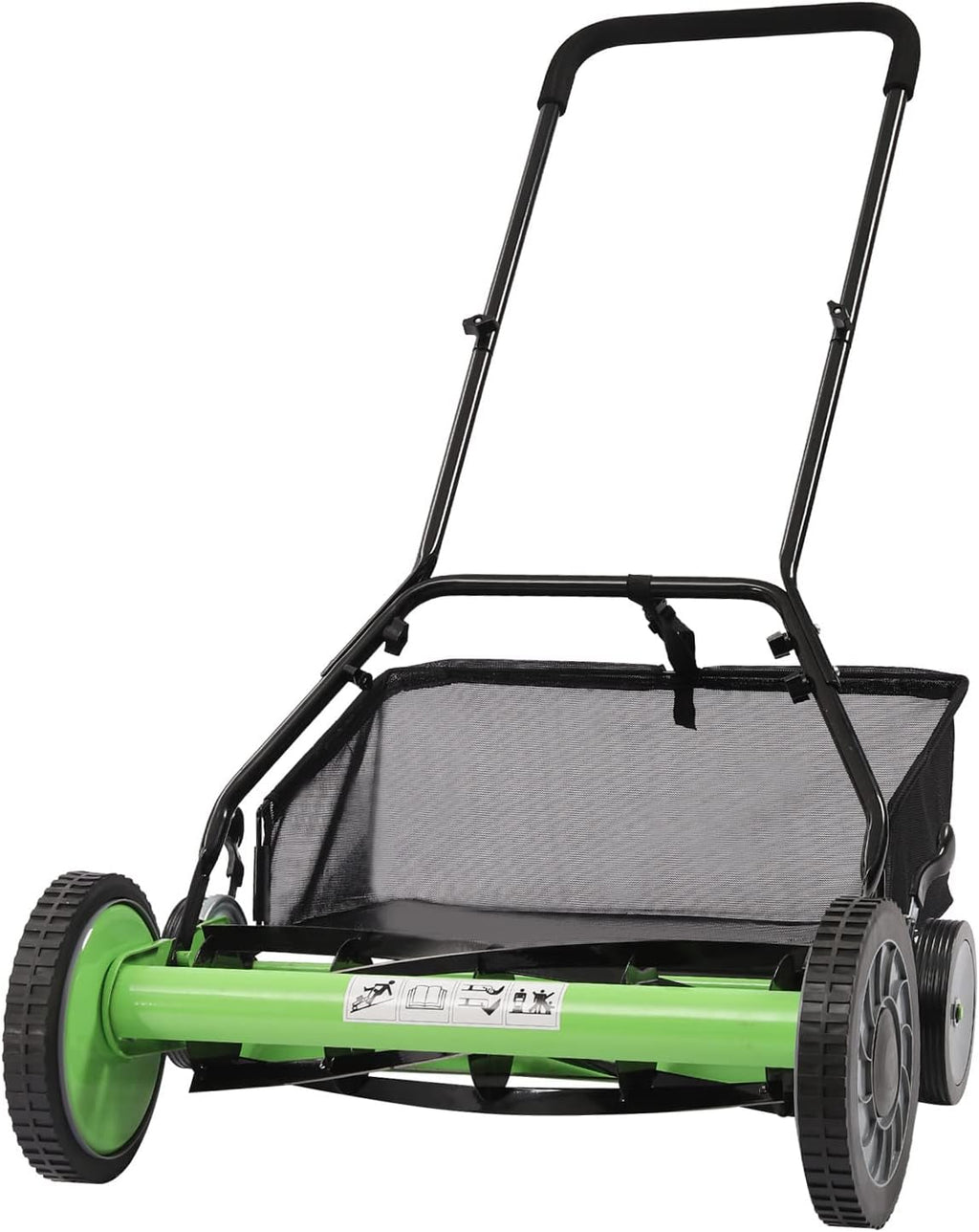 Push Mower Manual, 20 Inch 5-Blade Reel Mower with Grass Catcher, Adjustable Height