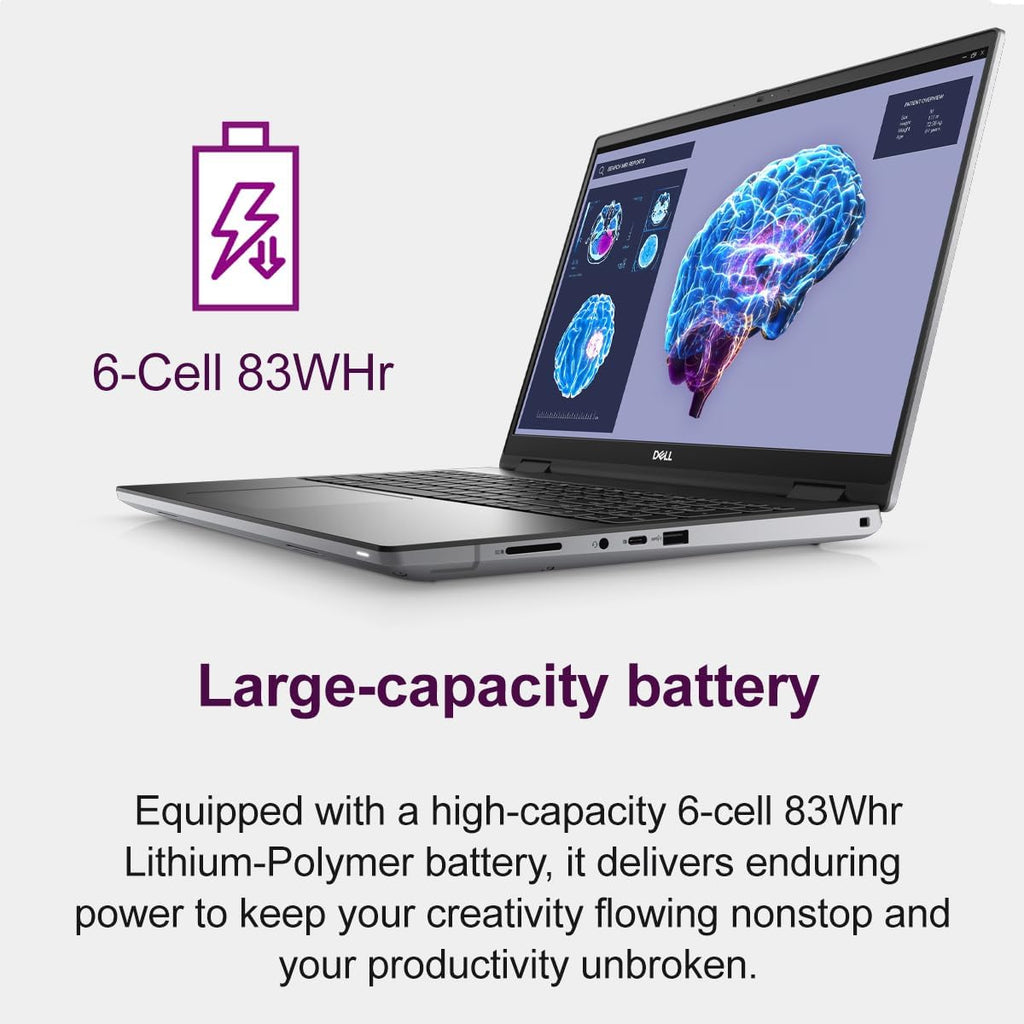 Dell Precision 7000 7680 Mobile Workstation Laptop (NVIDIA RTX 2000 Ada 8GB, 16' FHD+, Intel Core i7-13850HX (> Ultra 9-185H), 64GB LPCAMM2 DDR5, 1TB SSD) Pro Max for Designer, Engineer, Win 11 Pro