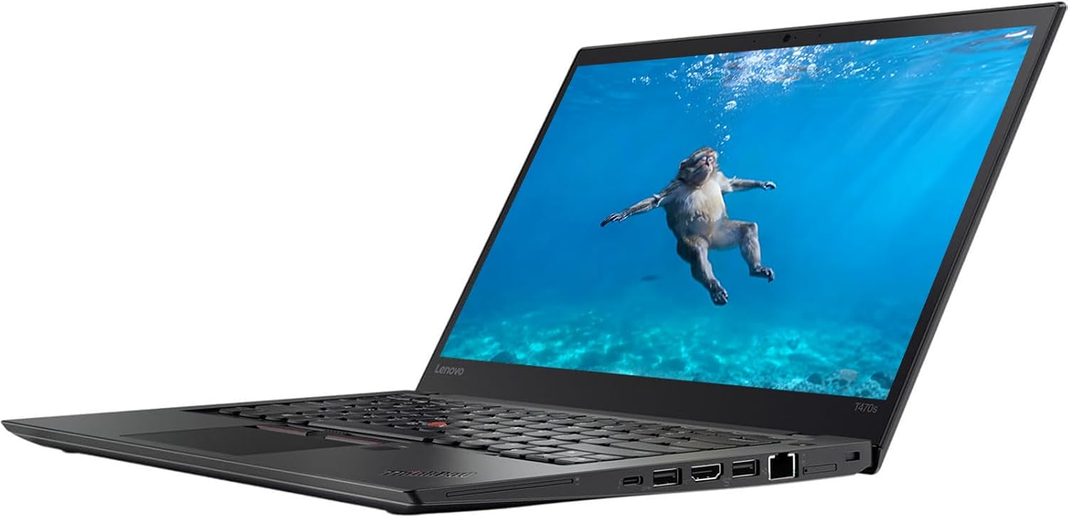 Lenovo ThinkPad T470s 14' FHD Laptop - Intel Core i7-7500U, 16GB RAM, 512GB SSD, Webcam, Windows 11 Pro Business Notebook (Renewed)