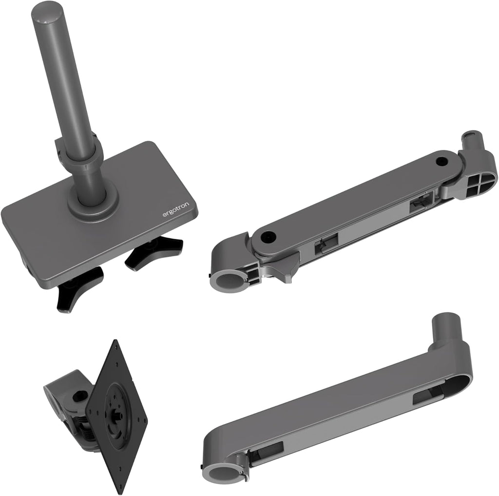 Ergotron – Upgraded LX Pro Premium Monitor Arm, Single Monitor Desk Mount – fits Flat Curved Ultrawide Computer Monitors up to 34 Inches, 4 to 22 lbs, VESA 75x75mm or 100x100mm – Tall Pole, Dark Grey