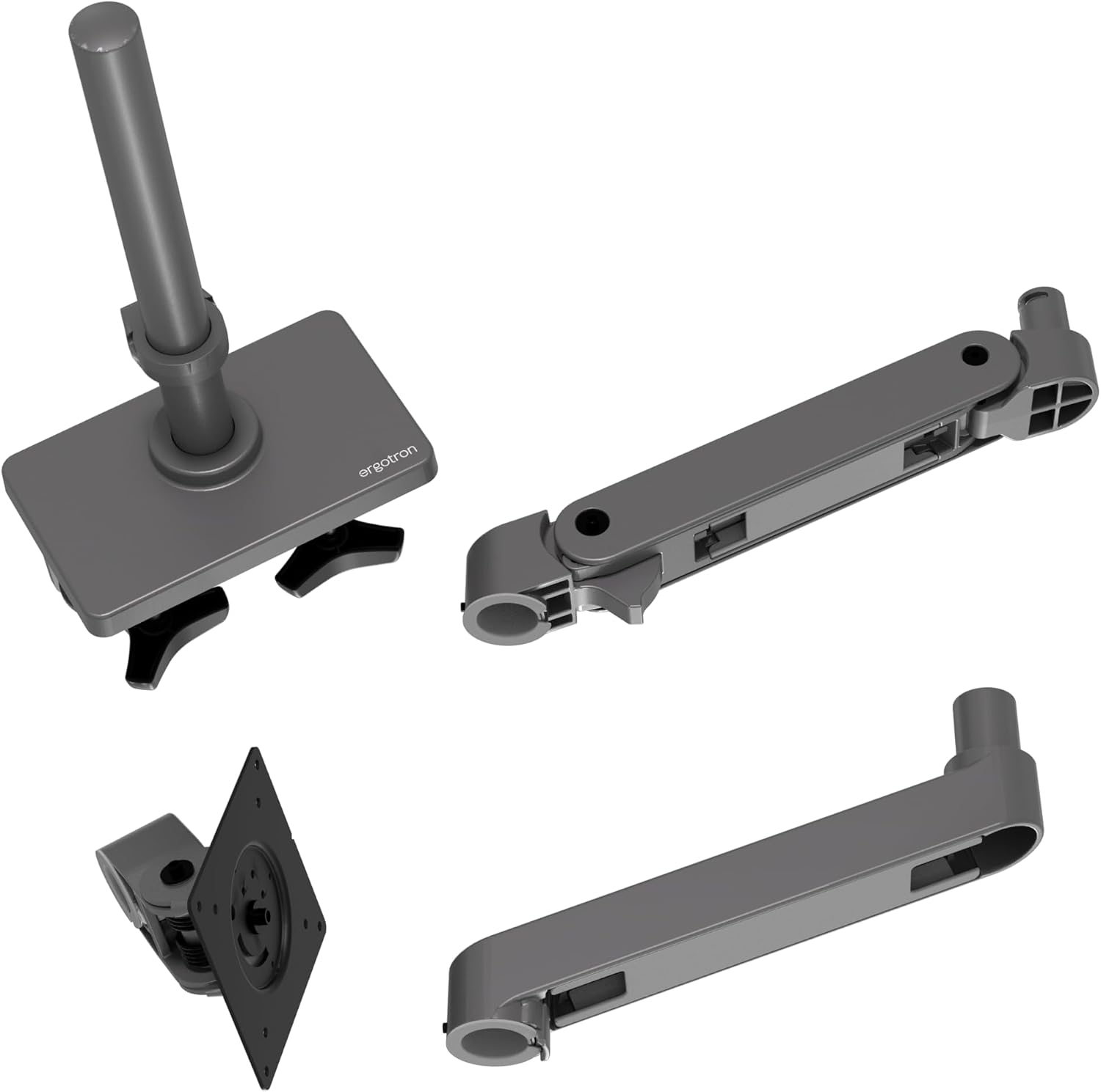 Ergotron – Upgraded LX Pro Premium Monitor Arm, Single Monitor Desk Mount – fits Flat Curved Ultrawide Computer Monitors up to 34 Inches, 4 to 22 lbs, VESA 75x75mm or 100x100mm – Tall Pole, Dark Grey