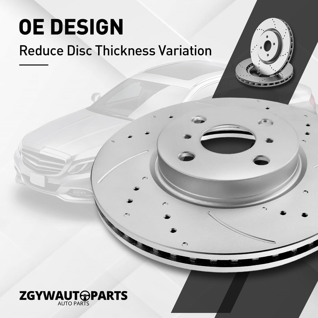 Front Brake Pads and Rotors Kit for Ford Fiesta 2011 2012 2013 2014 2015 2016 2017 2018 2019 257.9mm 10.2in Front G-Coated Drilled and Slotted Rotors Ceramic Brake Pads Replace# 54176 & D1454-8653