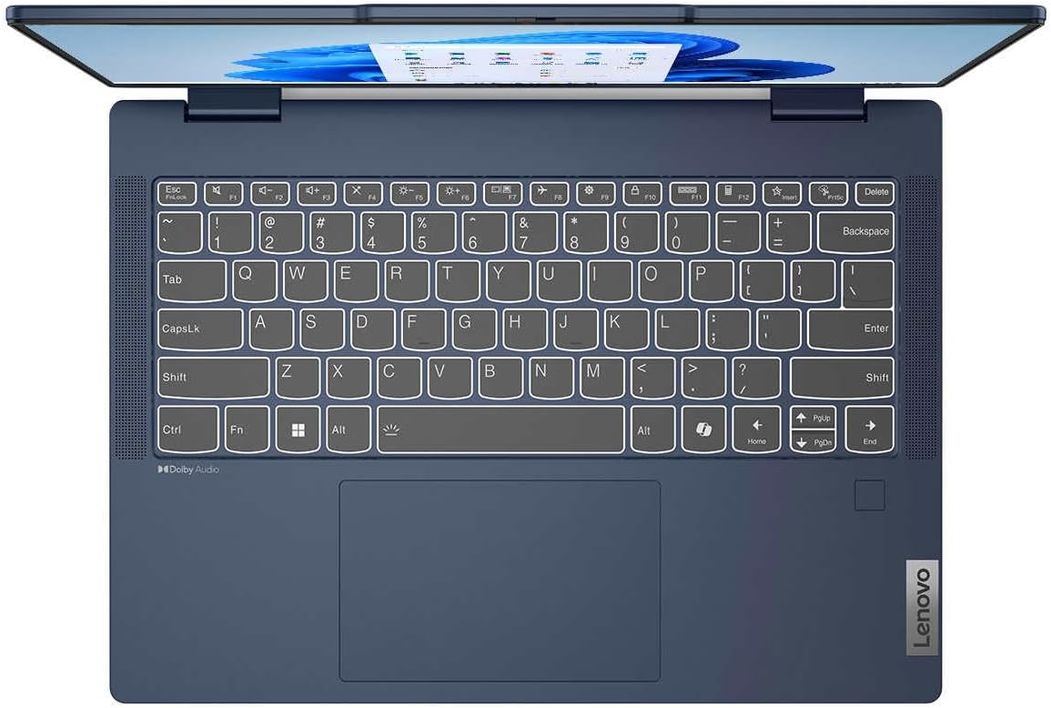 Lenovo Ideapad 5 14' 2-in-1 Touchscreen Laptop - AMD Ryzen 7 8840HS - WUXGA (1920 x 1200) - Windows 11-1TB SSD M.2 2242-16GB LPDDR5x-6400 - Backlit Keyboard - Fingerprint Reader