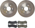 4X Front Brake Kit - Brake Pads and Rotors Kit Automotive Replacement Brake Kits for Chevrolet Silverado 1500 2005-2007 for Chevy Silverado 1500 2005-2007