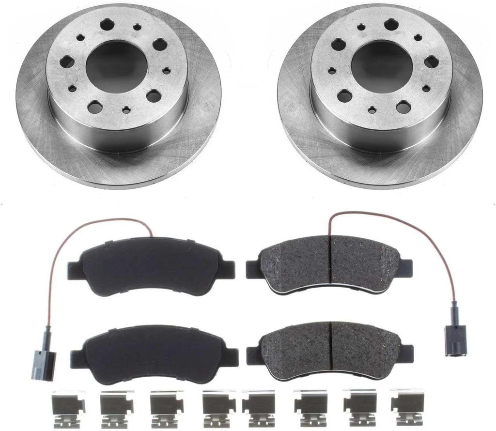 PowerStop Rear Brake Kit for Ram ProMaster 1500 2014-21 |ProMaster 2500 2014-21 |ProMaster 3500 2014-21 - Z17 Ceramic Brake Pads & Disc Rotors Replacement, KOE7310