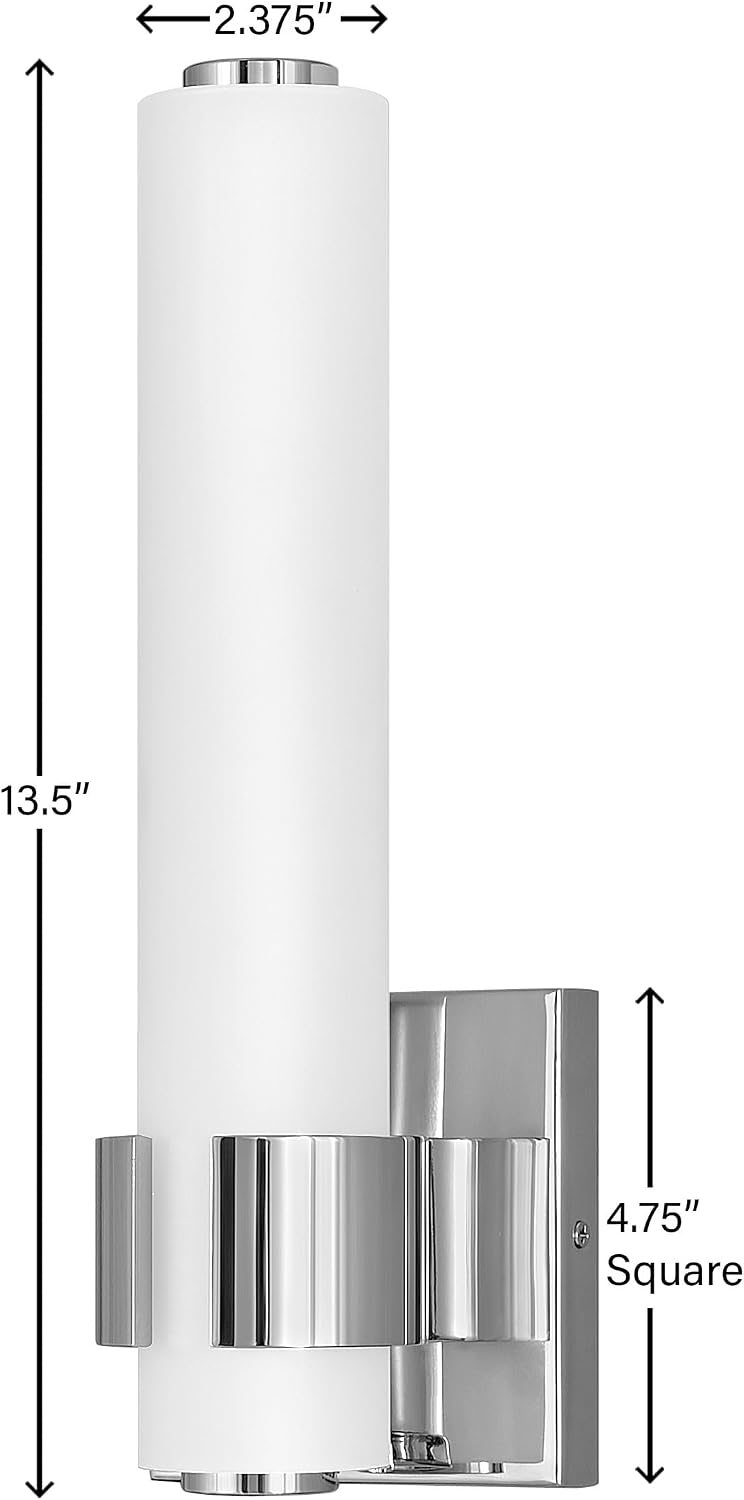 Hinkley Aiden Collection 13.5' Integrated LED 20W Bathroom Vanity Light Fixture, Chrome
