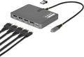 StarTech USB-C to Quad DisplayPort 4K60, 4K120 Workstation Dock, 140W PD Passthrough, USB for Keyboard and Mouse, Windows, Mac M1-M5, USB4, Thunderbolt, DisplayLink DL7400, TAA (Quad-USB-DP-Adapt)