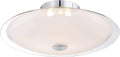 Possini Euro Design Glass Disk Modern Ceiling Light Semi-Flush Mount Fixture Chrome 15' Wide Clear Frosted Shade for House Bedroom Hallway Living Room Bathroom Dining Kitchen