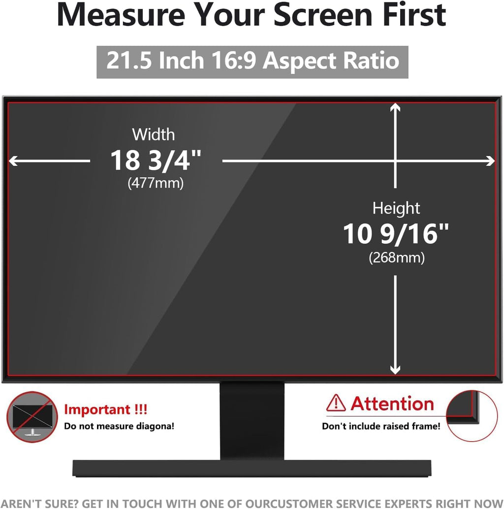 [5 Pack 24 Inch Computer Privacy Screen Shield for 16:9 Widescreen Desktop Monitor - Anti-Glare Blue Light Privacy Filters and Anti Spy Privacy Screen Protector Film