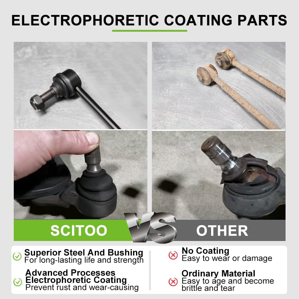 SCITOO 15pcs Front Suspension Kit Idler Pitman Arm Inner Outer Tie Rod Ends Sway Bar Links Lower Upper Ball Joints Wheel Bearing Hub for Chevy Silverado 2500 HD Suburban 2500 for GMC Sierra 2500 HD