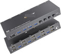 DisplayPort KVM Switch 4 USB 3.0 Ports 4K@144Hz 8K@30Hz for 2 Monitors Computers Sharing Keyboard Mouse Printer U-Disk DP