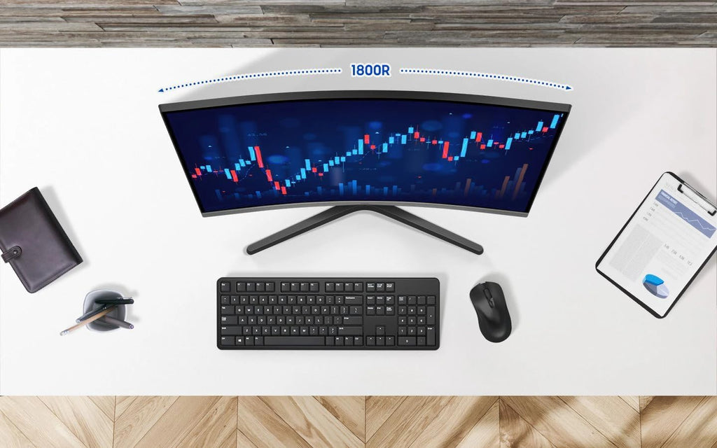 Samsung 32' Essential S3 Series FHD 1800R Curved Monitor, 100Hz, Game Mode, Eye Saver Mode, Black, with HDMI Cable