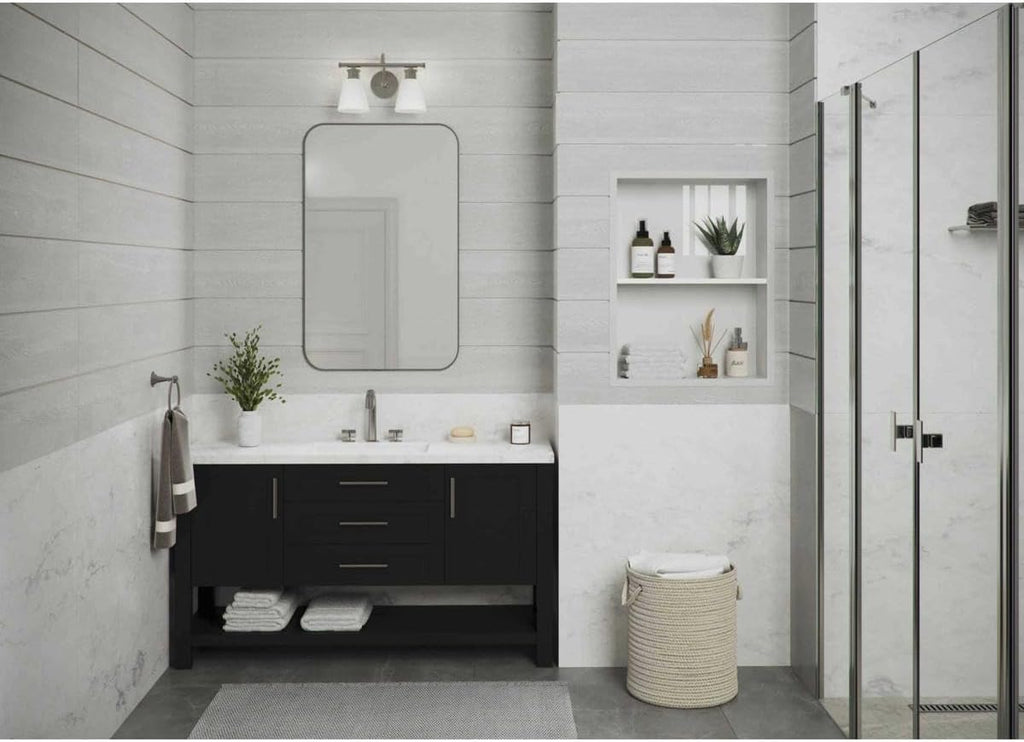 Progress Lighting P300315-009 Transitional Two Light Bath Bracket from Ashford Collection in Pewter, Nickel, Silver Finish,