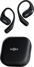 SHOKZ OpenFit-Open-Ear True Wireless Bluetooth Headphones with Microphone,Earbuds with Earhooks,Sweat Resistant,Fast Charging,28HRS Playtime,Compatible with iPhone&Android,Black,Bluetooth5.2