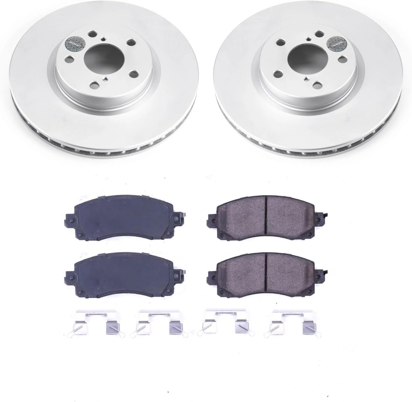PowerStop Front Brake Kit for Subaru Impreza 2017-22 - Fully-Coated Disc Rotors with Z17 Ceramic Brake Pads Replacement, CRK7891