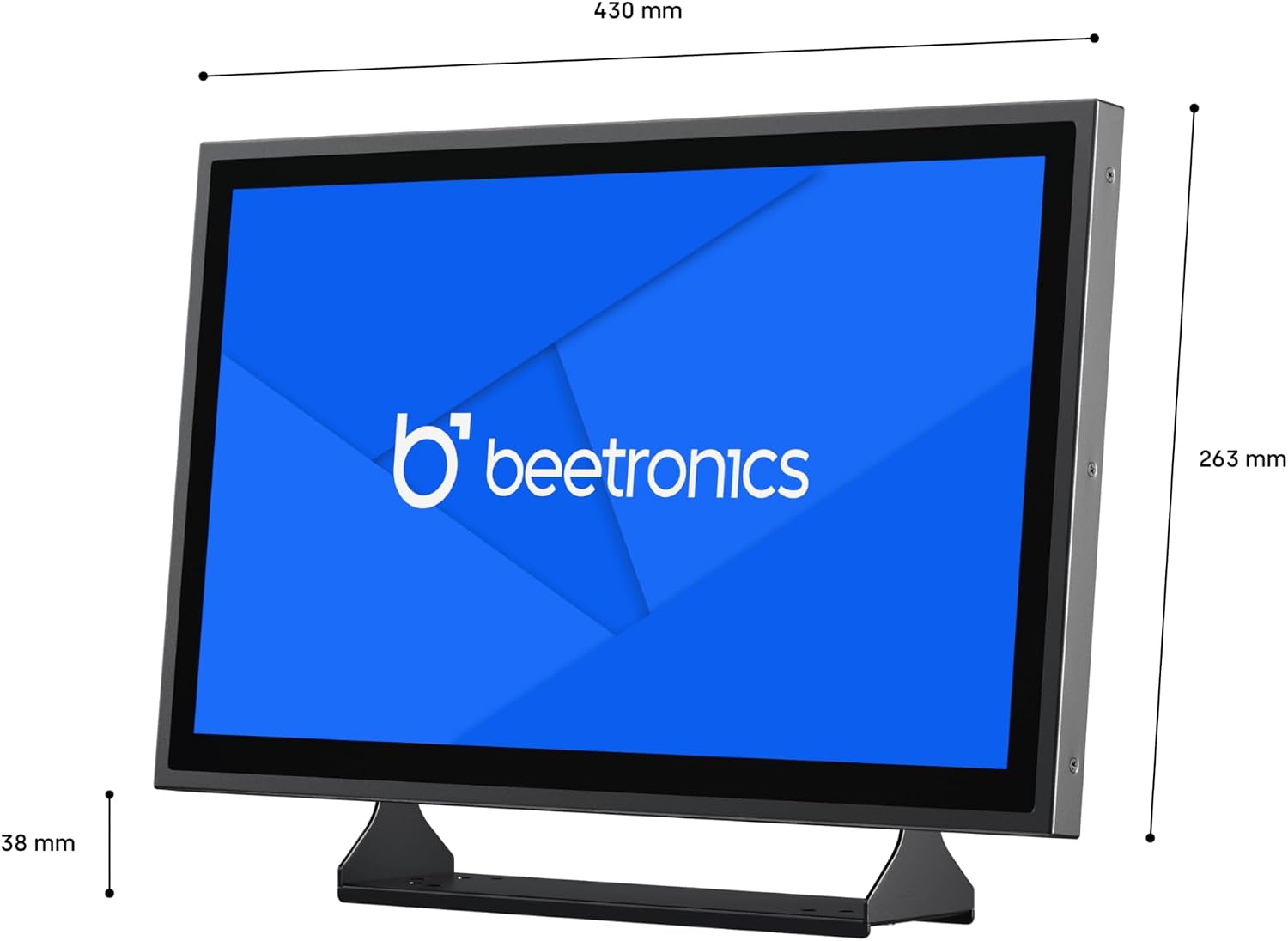 Beetronics 19 Inch Touchscreen Monitor | Full HD 1080p | 19TS7M – Industrial-Grade, Professional 10-Point Multi Touch Display for PC, Mac, Linux – HDMI, DisplayPort, USB-C, VGA Inputs