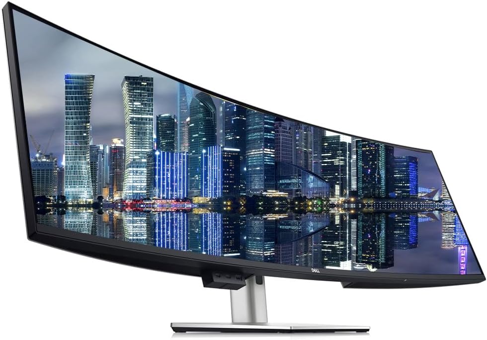 Dell U4924DW Curved 49-inch 1440P 5K Dual Quad HD 60Hz 5ms UltraSharp Monitor, Full Dock, IPS, HDMI, DisplayPort, USB Hub, USB-C, Ethernet, Speakers and Desk Mount Monitor Stand (Renewed)