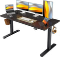 FEZIBO Electric Standing Desk Height Adjustable, 55 x 24 Inches Sit Stand up Desk, Home Office Computer Desk Rising Memory Presets (Black)