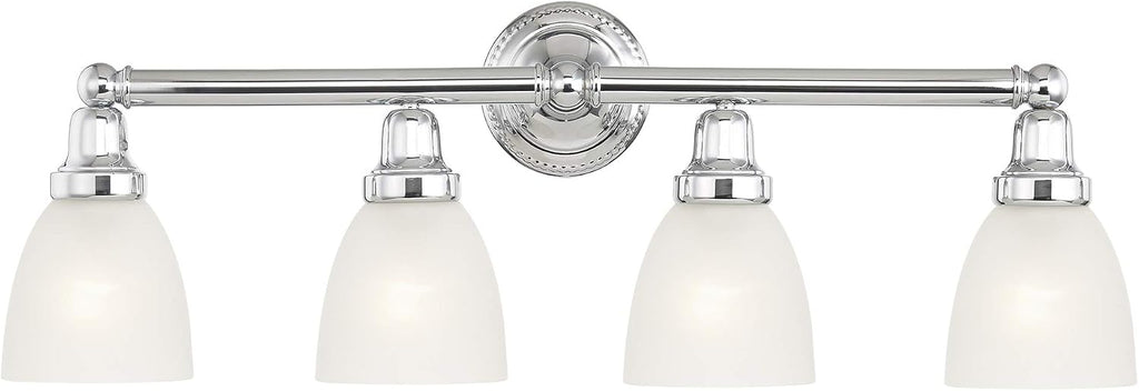 Livex Lighting 1024-05 Classic 4-Light Bath Light, Chrome