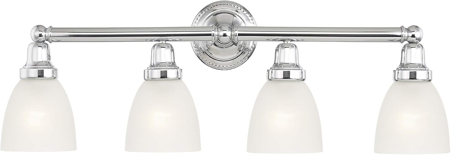 Livex Lighting 1024-05 Classic 4-Light Bath Light, Chrome