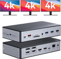 TobenONE DisplayLink Docking Station 3 Monitors with 3 HDMI(4K@60Hz), USB C Docking Station with 120W Charger, for MacBook Pro/Air, Thunderbolt 4/3, USB-C Windows(2 DP, 6 USB, Ethernet, SD/Micro SD)