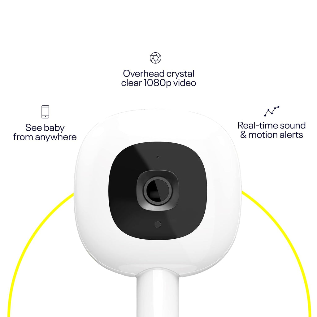 Nanit Pro Smart Baby Monitor & Flex Stand - 1080p Secure Wi-Fi Video Camera, Sensor-Free Sleep & Breathing Motion Tracker, 2-Way Audio, Sound & Motion Alerts, Night Vision, and Breathing Band - Blue