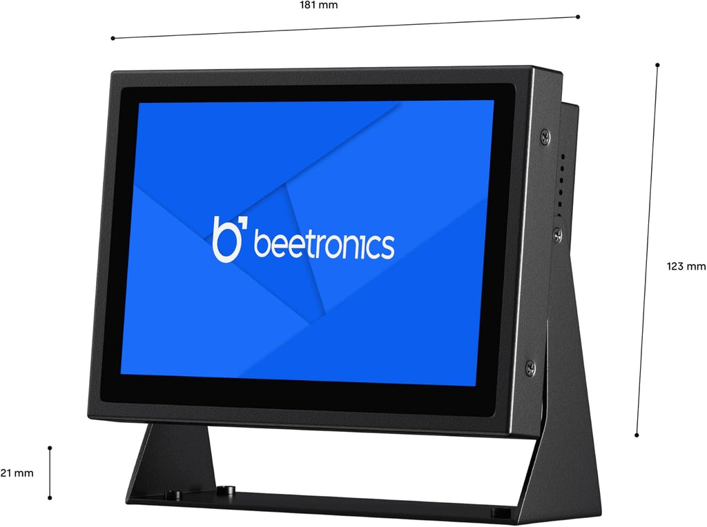 Beetronics 7 Inch Touchscreen Monitor | Full HD 1080p | 7TS7M – Industrial-Grade, Professional 10-Point Multi Touch Display for PC, Mac, Linux – HDMI, DisplayPort, USB-C, VGA Inputs