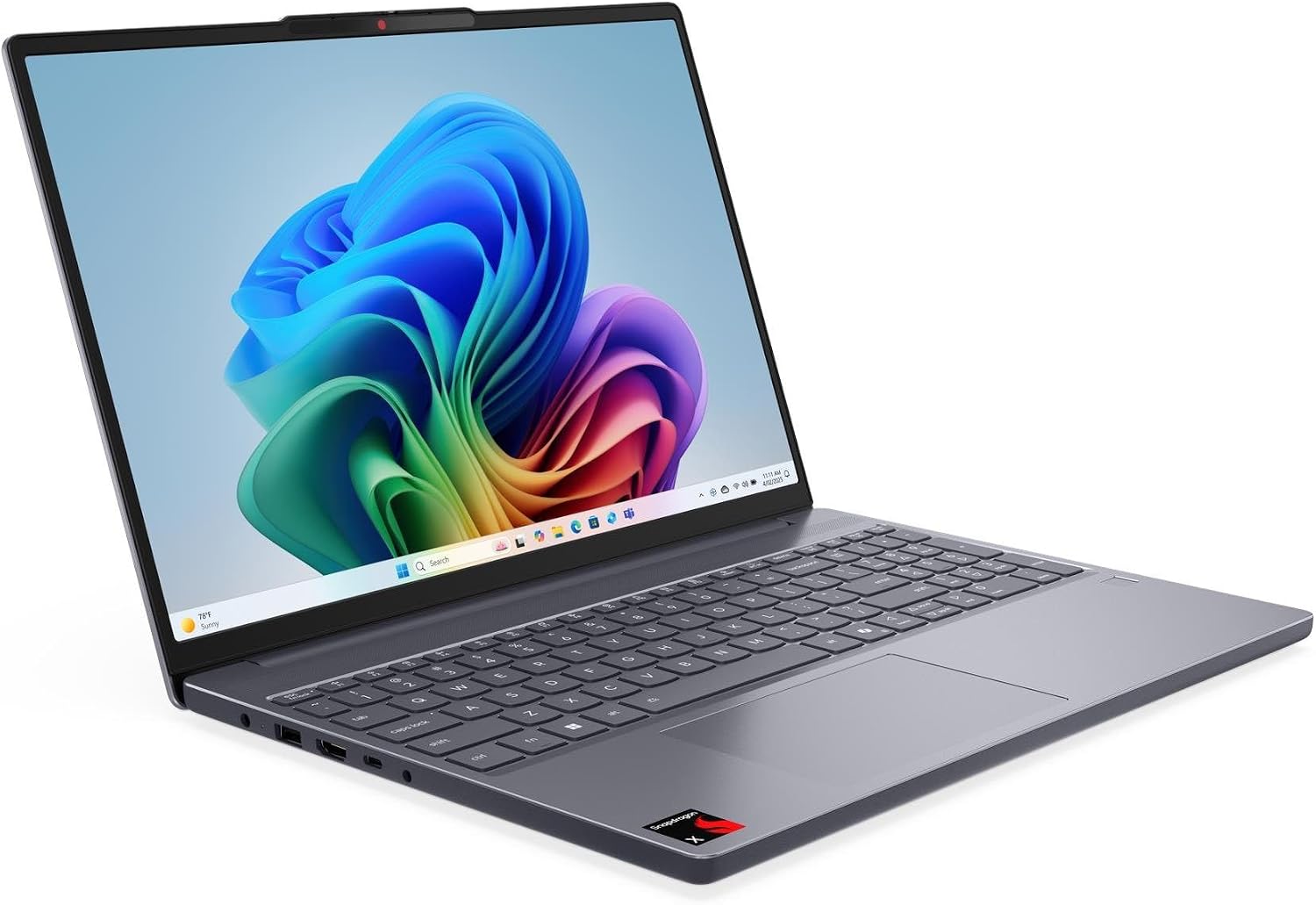 Lenovo IdeaPad Slim 3 Laptop 2025 15.3' 1920 x 1200 Touchscreen, Qualcomm Snapdragon X X1-26-100, 8-core, Qualcomm Adreno Graphics, 16GB LPDDR5, 256GB SSD, Backlit KB, FP, Wi-Fi 7, Windows 11 Pro