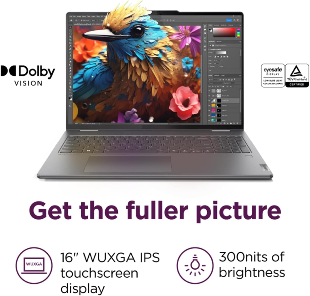 Lenovo Yoga 7i AI 2-in-1 16' WUXGA 16:10 Touchscreen Laptop, Intel Ultra 7 155U（Beats I7 1355U, Fingerprint Reader, Backlit KB, 2 x Thunderbolt, Win 11, W/Stylus Pen (U7-155U|16GB RAM|1TB SSD)