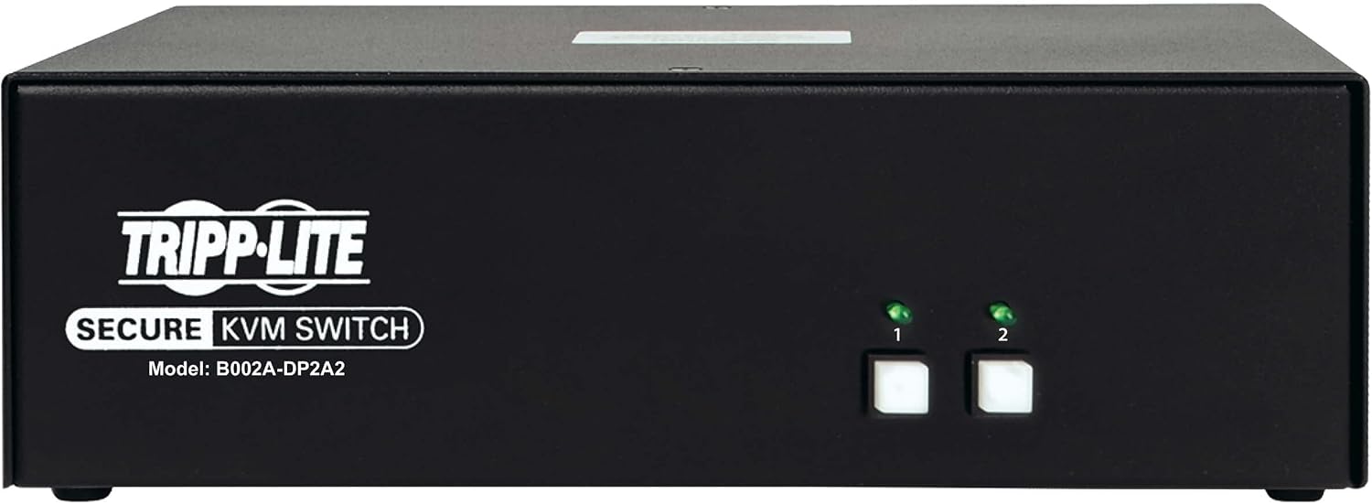 Tripp Lite Secure KVM Switch 2-Port Dual-Monitor DisplayPort 4K NIAP TAA (B002A-DP2A2)