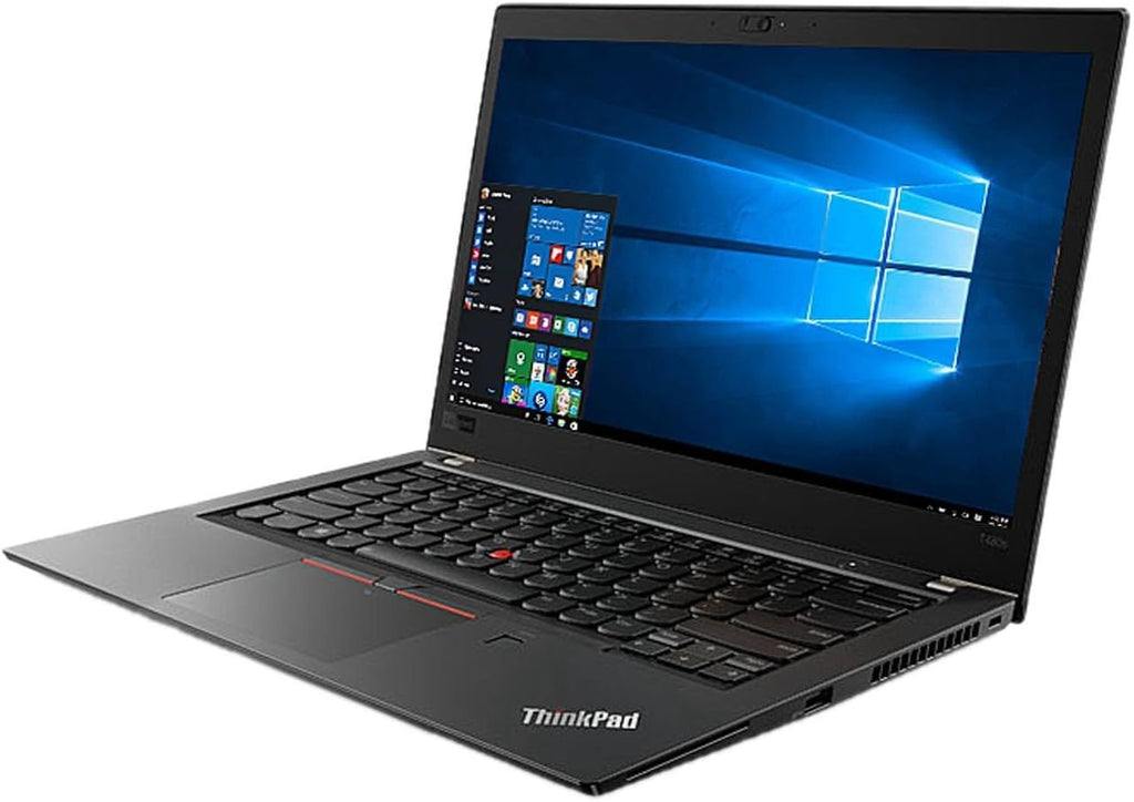 Lenovo ThinkPad T480s Windows 10 Pro Laptop - Intel Core i7-8650U, 16GB RAM, 500GB SSD, 14' IPS FHD (1920x1080) Matte Display, Fingerprint Reader, Black Color