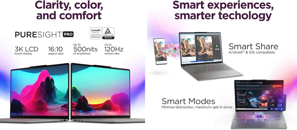 Lenovo Yoga Slim 7i Aura Edition Copilot + Laptop 15.3' Touchscreen IPS 2.8K Display (Intel Ultra 7-258V, 32GB LPDDR5X, 1TB SSD, Intel Arc 140V, Backlit KB, Win 11 Home) w/DKZ USB Port Expander