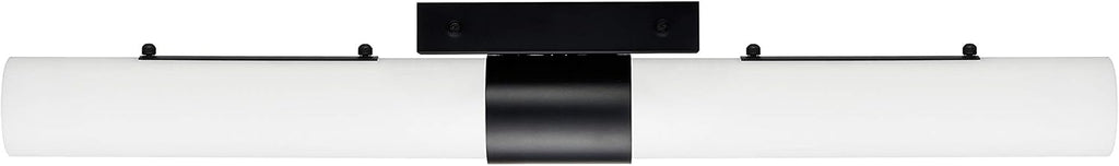 Linea di Liara Perpetua Modern LED Bathroom Vanity Light Bar 30 Inch Matte Black Bathroom Light Fixtures Over Mirror and Over Sink, Dimmable White Frosted Glass Shade, UL Listed