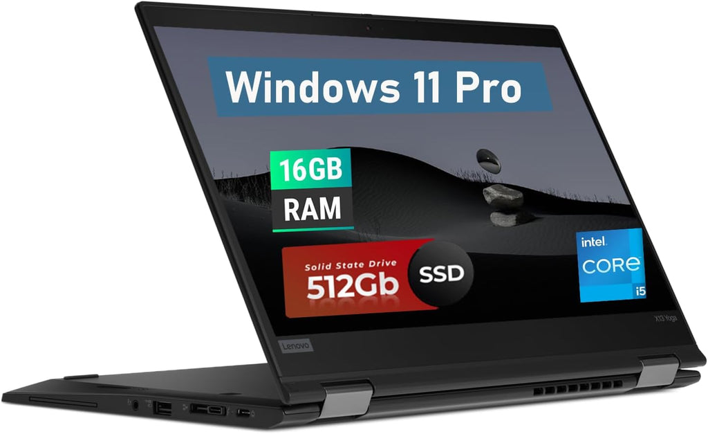 Lenovo ThinkPad X13 Yoga Touchscreen 2-in-1 Laptop, 13.3' FHD (1920 x 1080), Intel i5-10310U, 16GB RAM, 512GB SSD, Backlit Keyboard, Windows 11 Pro (Renewed)